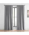 Half Price Drapes Storm Grey Vintage Textured Faux Dupioni Silk Curtain In Grey