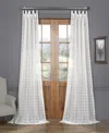 Half Price Drapes Strasbourg Dot Cream Geometric Patterned Faux Linen Sheer Curtain In Cream