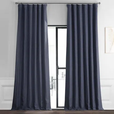 Half Price Drapes Textured Bellino Room Darkening Curtain In Blue