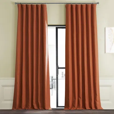 Half Price Drapes Textured Bellino Room Darkening Curtain In Orange