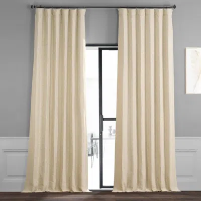Half Price Drapes Textured Bellino Room Darkening Curtain In Neutral