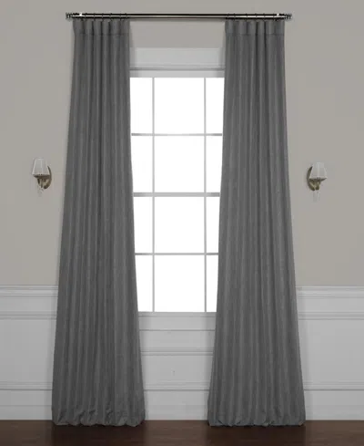Half Price Drapes Textured Faux Linen Room Darkening Curtain