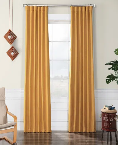Half Price Drapes Textured Faux Linen Room Darkening Curtain In Multi