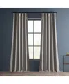 Half Price Drapes Textured Faux Linen Room Darkening Curtain In Brown