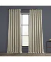 Half Price Drapes Textured Faux Linen Room Darkening Curtain In Brown
