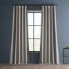 Half Price Drapes Textured Faux Linen Room Darkening Curtain In Brown