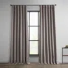 Half Price Drapes Textured Faux Linen Room Darkening Curtain In Brown
