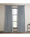 Half Price Drapes Textured Faux Linen Room Darkening Curtain In Gray