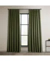 Half Price Drapes Textured Faux Linen Room Darkening Curtain In Green