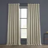 Half Price Drapes Textured Faux Linen Room Darkening Curtain In Multi