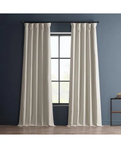 Half Price Drapes Textured Faux Linen Room Darkening Curtain In Neutral