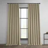 Half Price Drapes Textured Faux Linen Room Darkening Curtain In Neutral