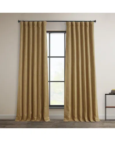 Half Price Drapes Textured Faux Linen Room Darkening Curtain In Orange