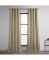 Half Price Drapes Thatched Tan Grommet Textured Faux Linen Room Darkening Curtain In Beige,tan