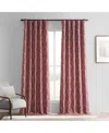 Half Price Drapes Tiger Striped Red Faux Silk Jacquard Room Darkening Curtain