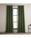 Half Price Drapes Tuscany Green Grommet Textured Faux Linen Room Darkening Curtain In Green