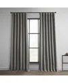 Half Price Drapes Tuscany Green Textured Faux Linen Room Darkening Curtain In Gray
