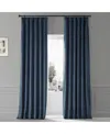 Half Price Drapes Varsity Blue Signature Plush Velvet Hotel Blackout Curtain In Blue