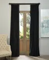 Half Price Drapes Warm Black Signature Velvet Blackout Curtain In Black
