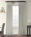 Half Price Drapes Warm Off White Signature Extra Wide Velvet Blackout Curtain In Cream