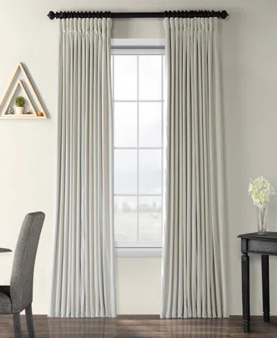 HALF PRICE DRAPES WARM OFF WHITE SIGNATURE EXTRA WIDE VELVET BLACKOUT CURTAIN