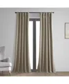 Half Price Drapes Warm Taupe Thermal Cross Linen Weave Blackout Curtain In Brown