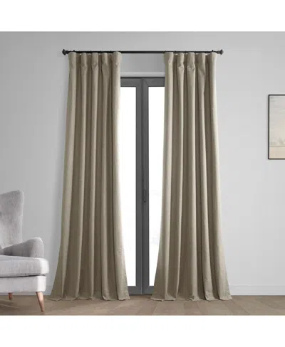 Half Price Drapes Warm Taupe Thermal Cross Linen Weave Blackout Curtain In Brown