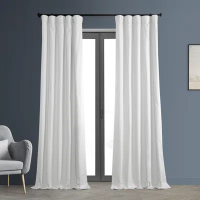 Half Price Drapes Whisper White Solid Cotton Hotel Blackout Curtain