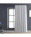 Half Price Drapes White Extra Wide Performance Linen Hotel Blackout Curtain In White