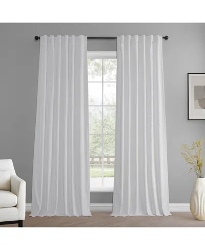 Half Price Drapes White Simply Velvet Room Darkening Curtain Pair (2 Panels)