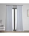 Half Price Drapes White Thermal Cross Linen Weave Blackout Curtain