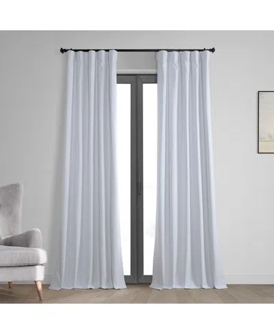 Half Price Drapes White Thermal Cross Linen Weave Blackout Curtain