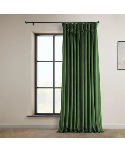 Half Price Drapes Wild Rose Extra Wide Heritage Plush Velvet Room Darkening Curtain
