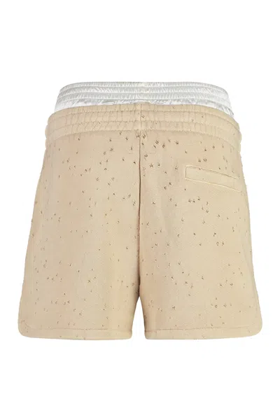 Halfboy Cotton Shorts In Tan