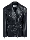 Halfboy Black Belted Leather Jacket