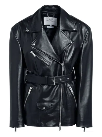 HALFBOY BELTED LEATHER JACKET