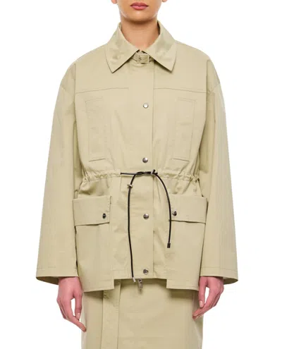 HALFBOY HALFBOY BIEGE PARKA WITH DRAWSTRING WAIST