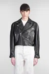 Halfboy Biker Jacket In Black Leather