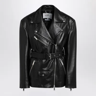 HALFBOY HALFBOY BLACK BELTED LEATHER JACKET