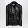 Halfboy Black Belted Leather Jacket