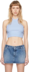 Halfboy Blue Overlock Stitch Tank Top In Baby Blue (05)