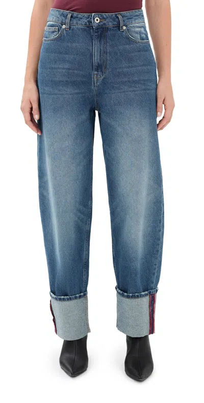 Halfboy Boyfriend Jeans Medium Blue Denim