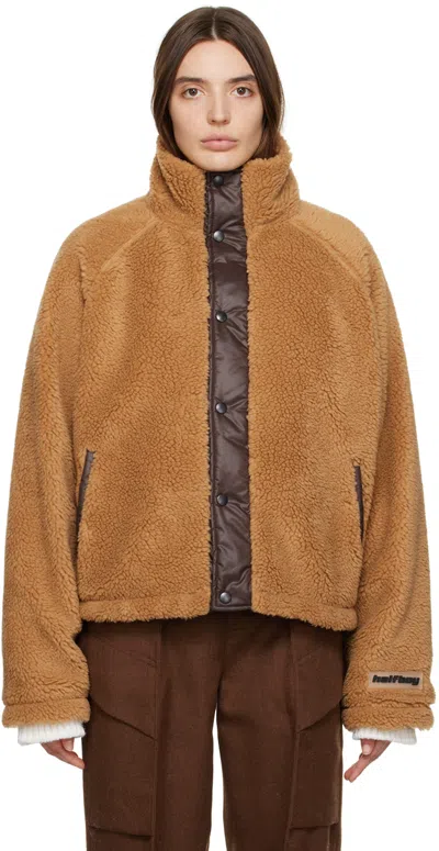 Halfboy Brown Teddy Jacket In Camel (04)