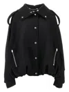 Halfboy Button Bomber Jacket In Black