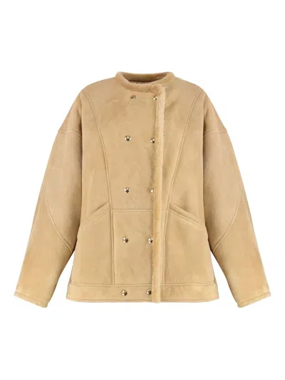 HALFBOY BUTTON SHEEPSKIN JACKET