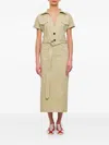 Halfboy Button-up Belted Midi Dress