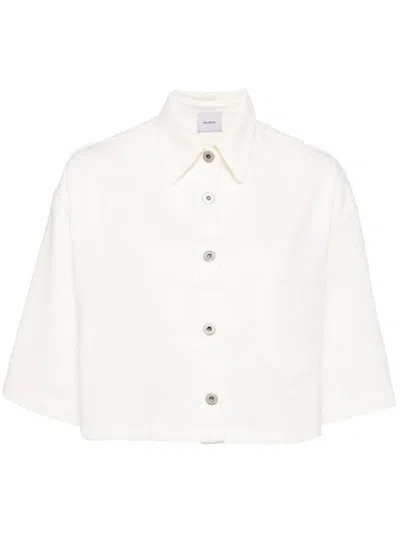 Halfboy Cropped Cotton Shirt In Neutrals