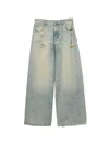 Halfboy Distressed Denim Trousers In Blue