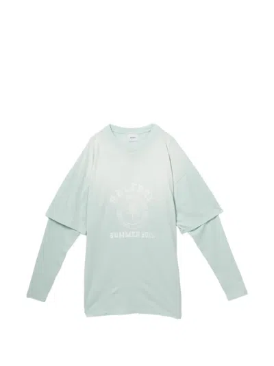 Halfboy Double Sleeves T-shirt In Blue