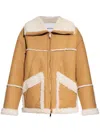 HALFBOY FAUX SHEARLING-TRIM COAT